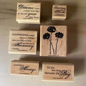 Stampin Up Happy Harmony 6 rubber stamps gratitude joy floral inspirational